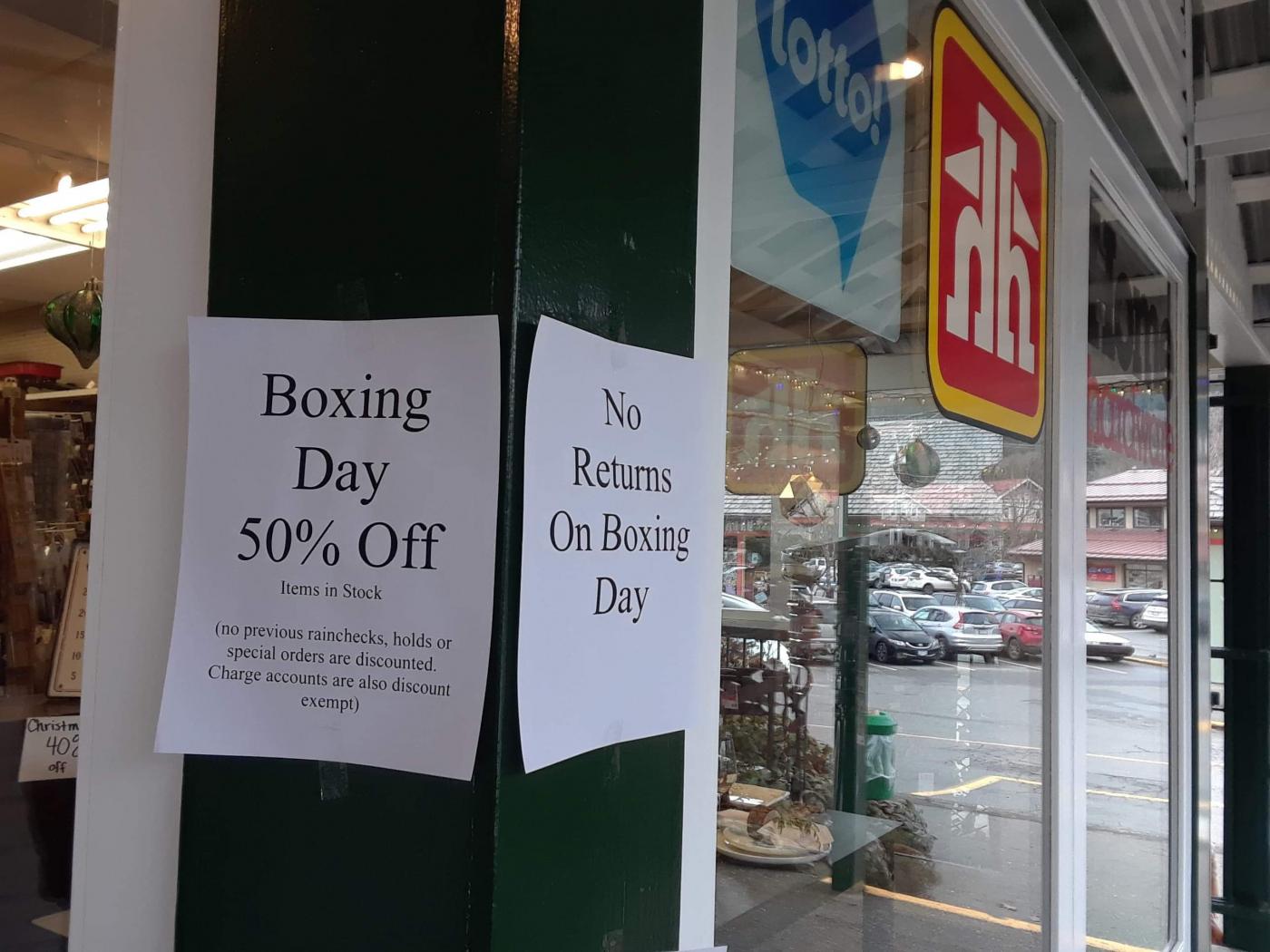 Boxing Day Deals or Not Retail Establishments & Grocery Markets